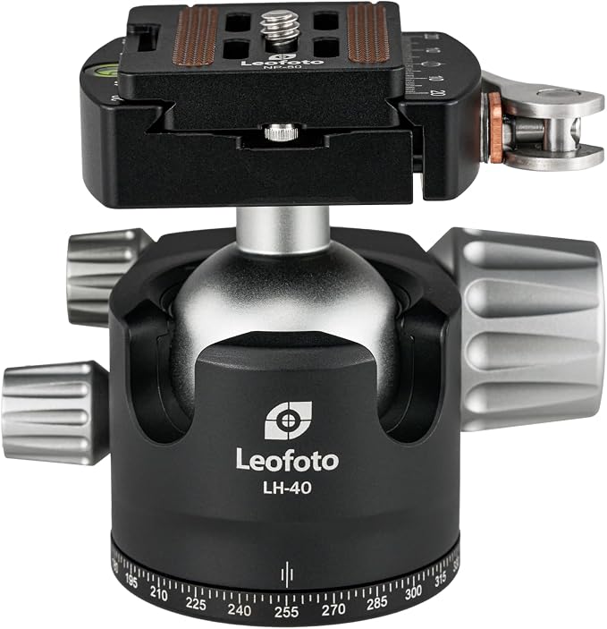 Leofoto LS-324CX+LH-40LR Travel Tripod, Ranger Series, Carbon Fiber, 4 Leg - Image 7