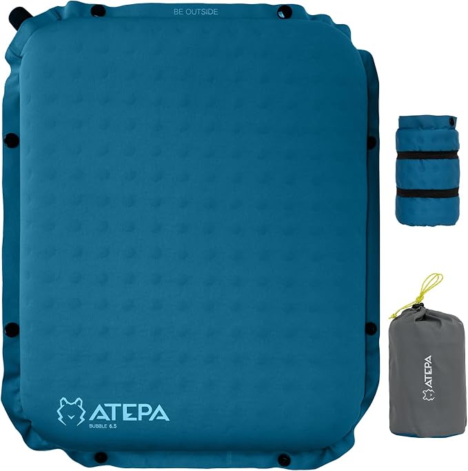 ATEPA Inflatable Stadium Seat Cushion, Self-Inflating Memory Foam Stadium Seats by ATEPA