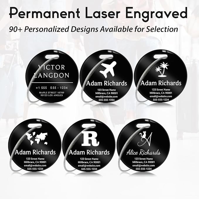 Customized Stainless Steel Luggage Tags: Personalize Your Suitcases, and Bags - Image 5