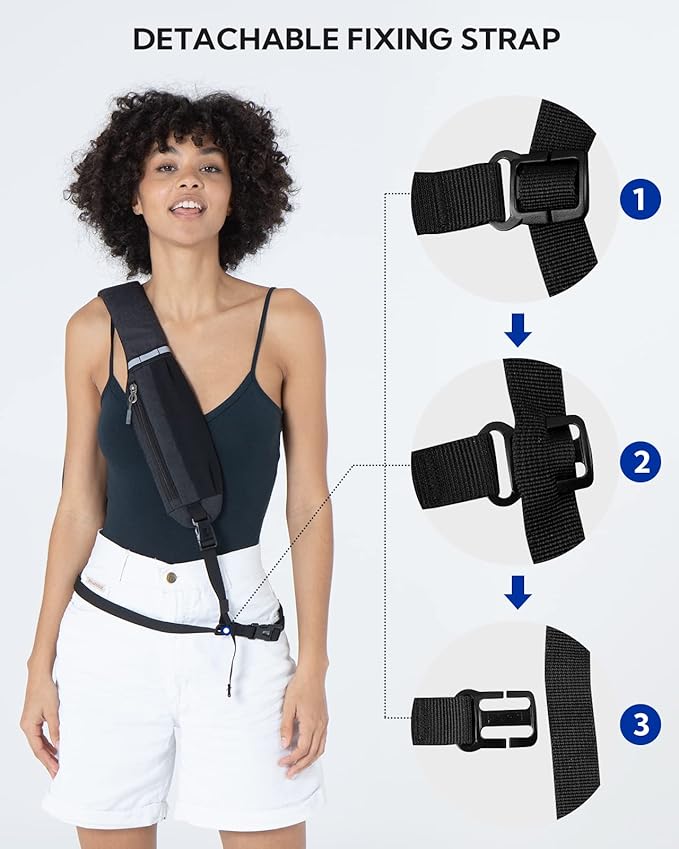WATERFLY Crossbody Sling Backpack Sling Bag Travel Hiking Chest Bag Daypack - Image 2