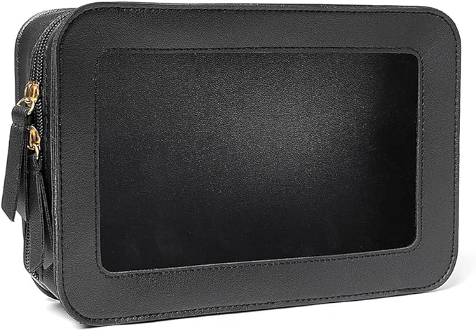 Clear Makeup Bag Small, TSA Approved Portable Toiletry Bag by FFpaw