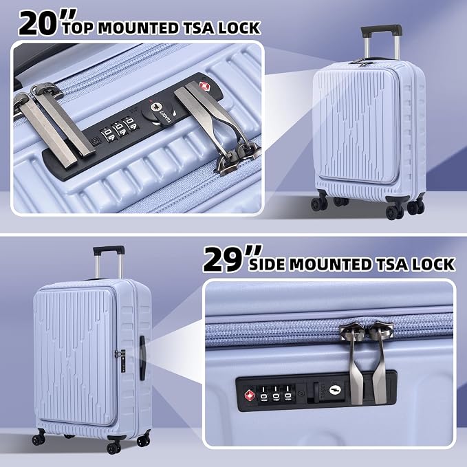 2 Pieces 20/29 Luggage Sets, 20 Inch Cabin Luggage - Image 3