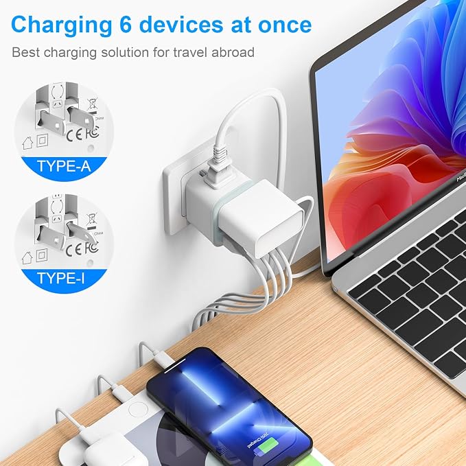 Australia Travel Plug Adapter, Foldable Power Adapter - Image 2