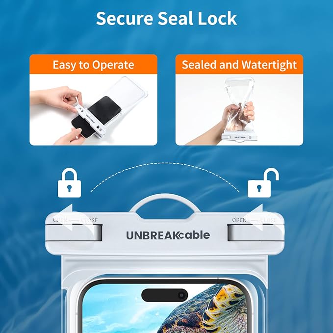 UNBREAKcable Waterproof Phone Pouch-2 Pack IPX8 Waterproof Phone Case - Image 6