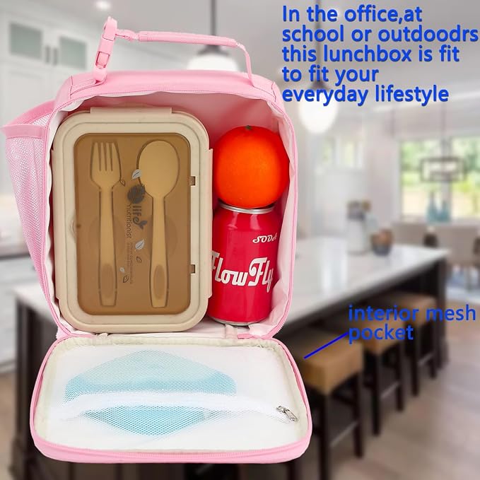 FlowFly Kids Lunch box Insulated Soft Bag Mini Cooler Back to School Thermal - Image 2