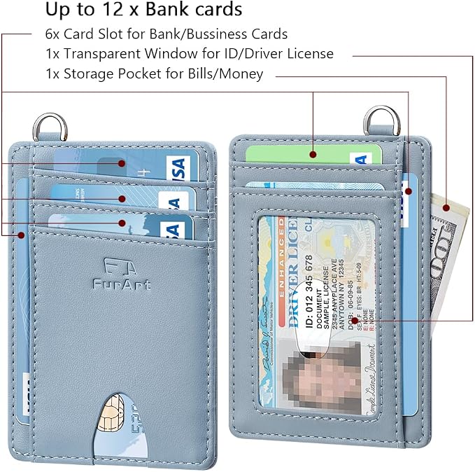 FurArt Slim Minimalist Wallet, Front Pocket Wallets, RFID Blocking, Credit Card - Image 6