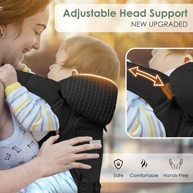 FRUITEAM Baby Carrier Newborn to Toddler 6 in 1 Hip Waist Stool - Image 2