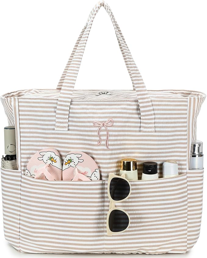 Beach Pool Bags Tote for Women Ladies Large Gym Tote Carry On Bag by BLUBOON
