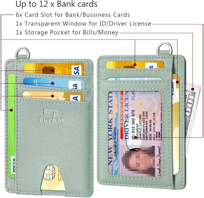 FurArt Slim Minimalist Wallet, Front Pocket Wallets, RFID Blocking, Credit Card - Image 6