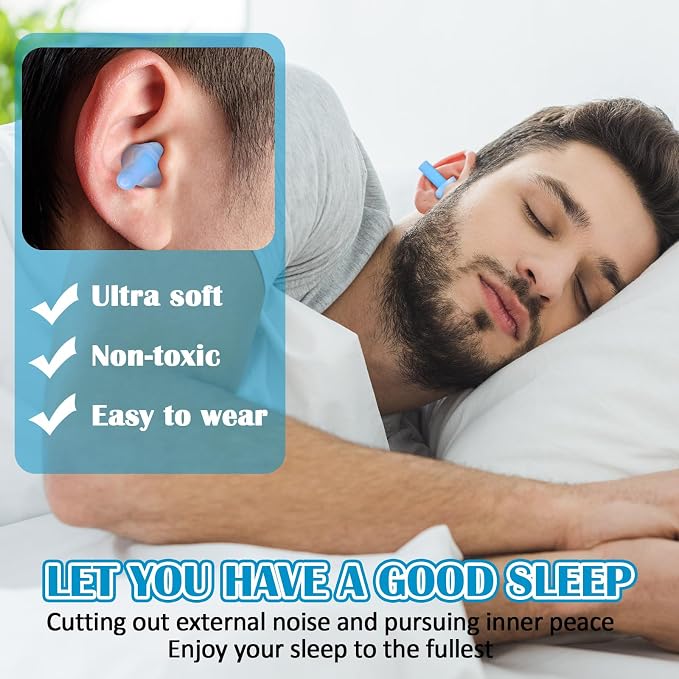 TrelaCo 100 Pairs Ear Plugs Bulk, NRR 29dB Reusable Silicone Ear Plugs - Image 6