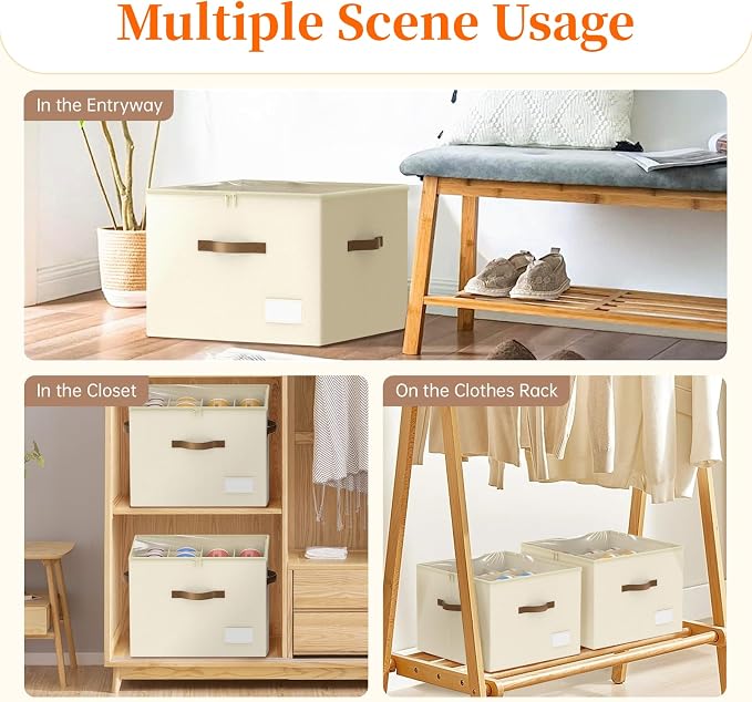 Shoe Organizer for Closet, Foldable Shoe Storage Containers, Fits up to 16 Pairs - Image 3