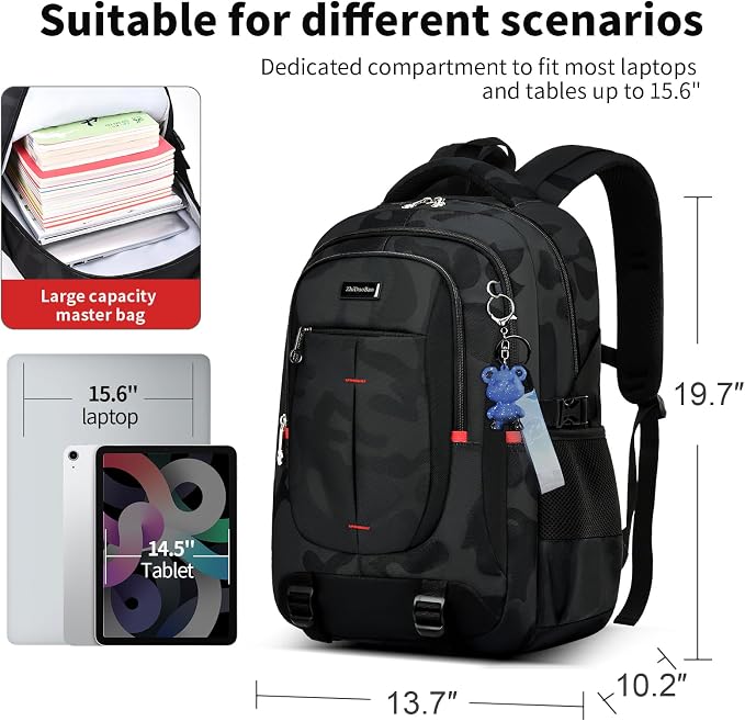 schoolbags for Middle school and high school student，high-capacity camo - Image 7