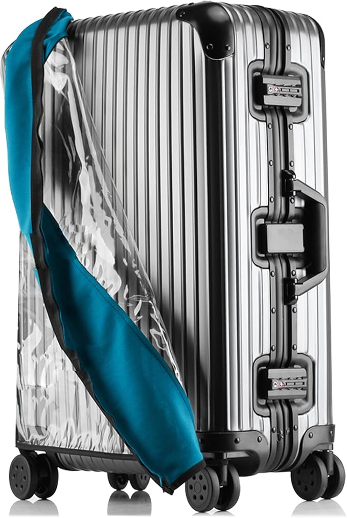 Transparent PVC Suitcase Cover, No Disassembly Required Clear Luggage Protector by Linpr