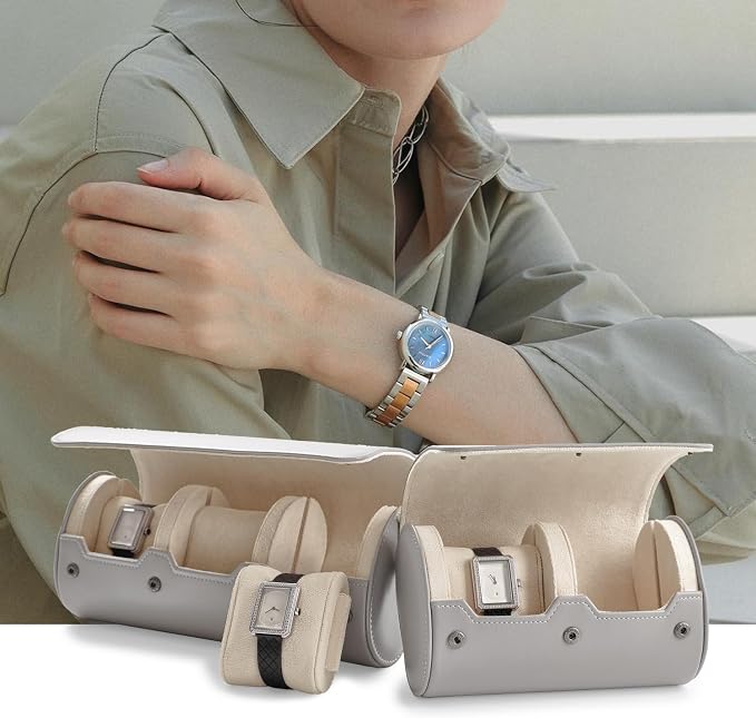 Oirlv Luxury Leather Watch Organizer Case Watch Box - Image 2