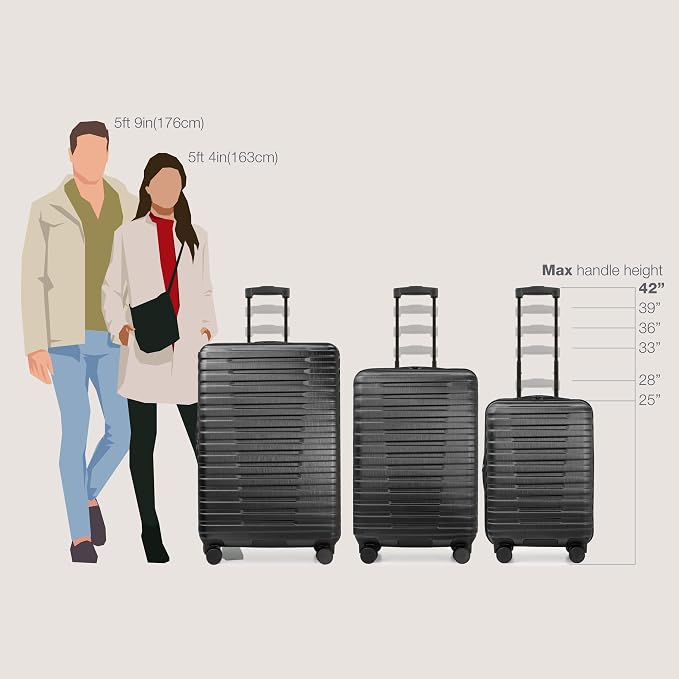 U.S. Traveler Boren Polycarbonate Hardside Rugged Travel Suitcase Luggage - Image 8