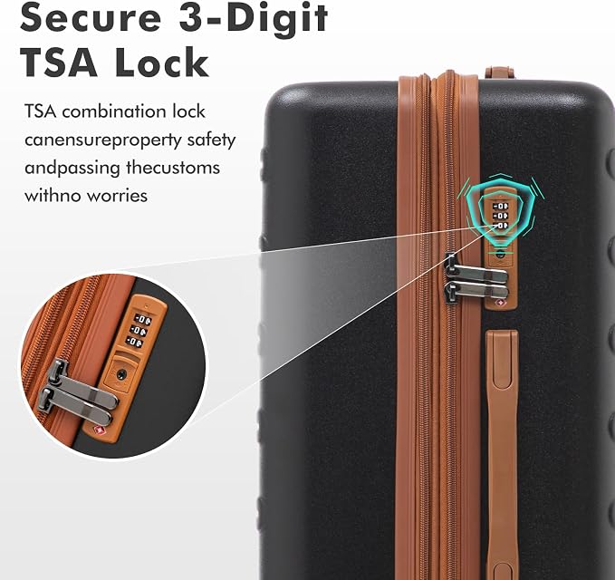 luggage sets 3 Piece with Spinner Wheel, 100% PC Material Lightweight Durable - Image 5