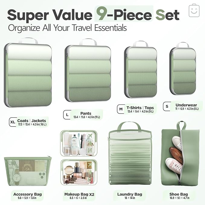 Veken 9/11 Set Compression Packing Cubes - Image 2