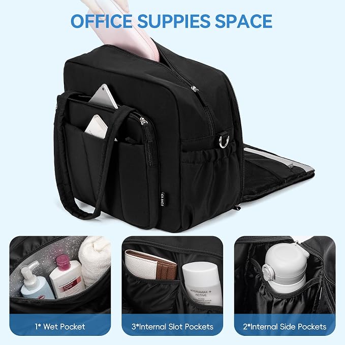 CLUCI Gym Bag for Women, Travel Duffle Bag Carry on Weekender Bags Puffer Tote - Image 3