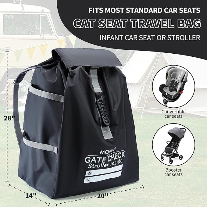 MOYAQI Stroller Travel Bag for Airplane, Gate Check Bag Backpack - Image 3