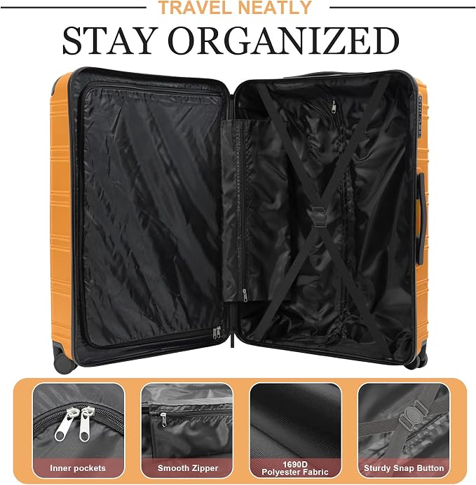 Luggage Sets 4 Piece, ABS PC Lightweight Suitcases - Image 5