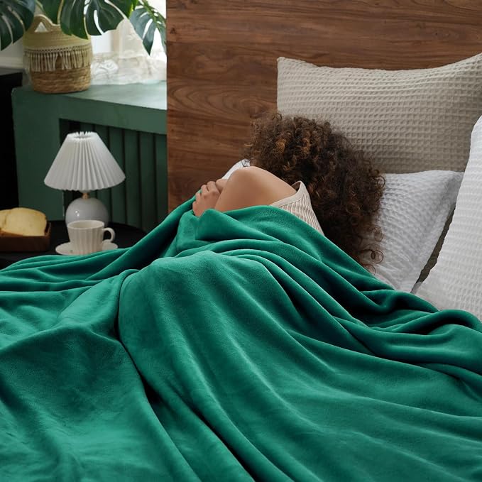 PHF Ultra Soft Fleece Blanket Queen Size, No Shed No Pilling Luxury Plush Cozy - Image 2