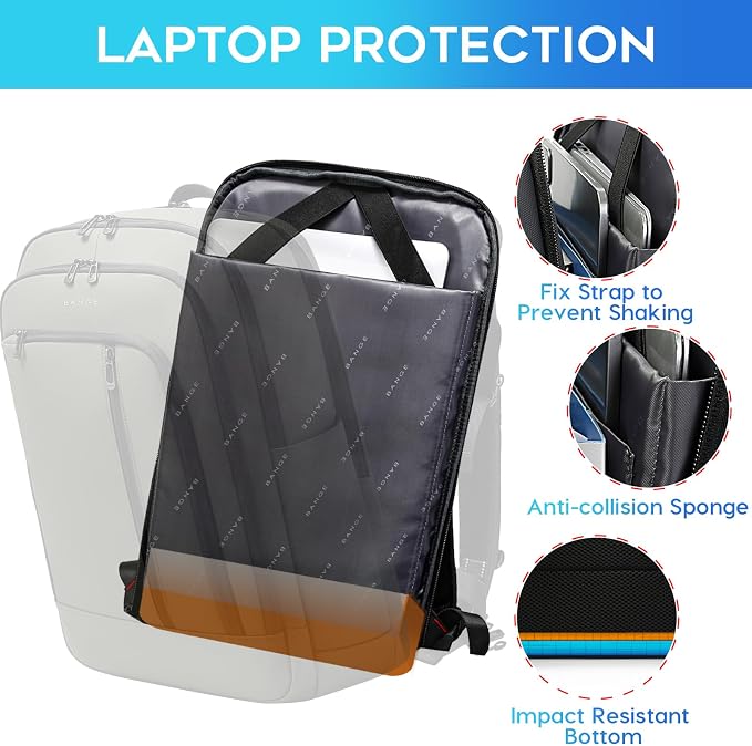 BANGE 28L Lightweight Hiking Backpack, 15.6 Inch Laptop Rucksack - Image 6