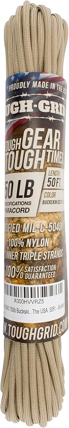 TOUGH-GRID 750 Paracord Rope Nylon Parachute Cord, Made in USA Survival Kit - Image 4