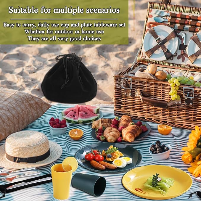 Evanda Camping Cutlery Set, Reusable Light Weight Mug, Plate and Stainless - Image 4