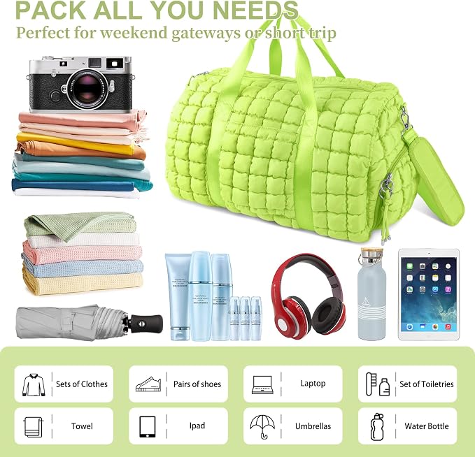 Quilted Travel Duffle Bag Gym Bag - Image 5