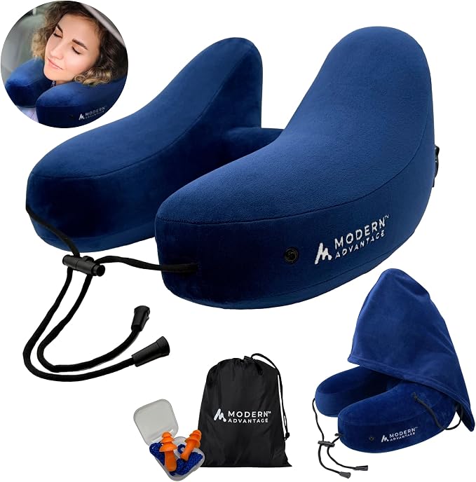 Modern Advantage Inflatable Travel Pillow by ModernAdvantage