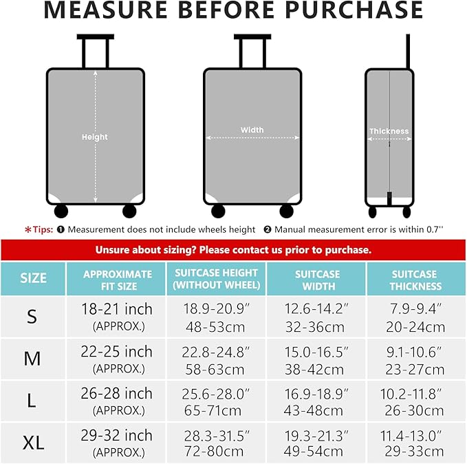 Travelkin Luggage Covers For Suitcase Tsa Approved, Suitcase Cover Protector - Image 5