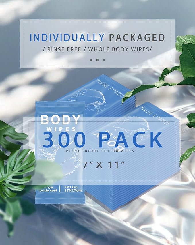 FUMMI 300 Pack Body Wipes – Large Individually Packaged Bath Wipes by Unknown