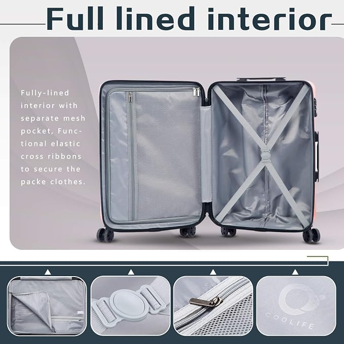 Coolife Luggage Suitcase PC+ABS - Image 6
