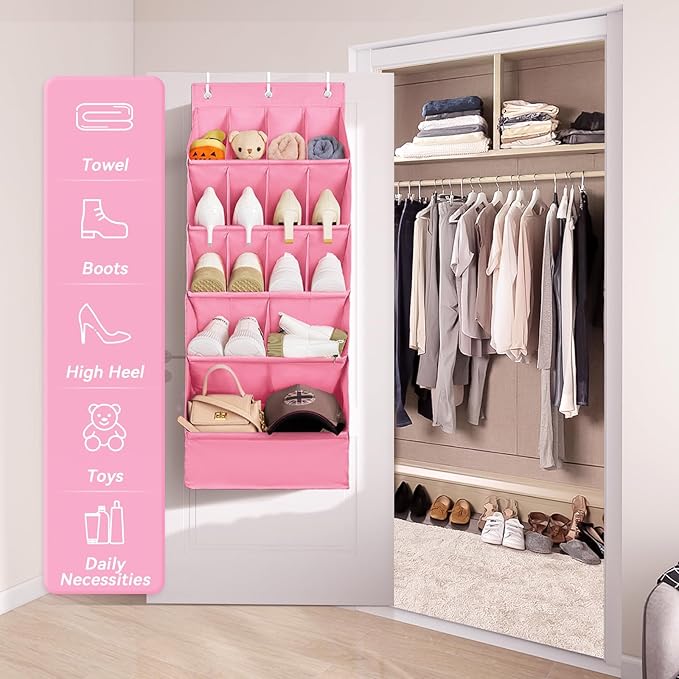 FENTEC 1 Pack Over-the-Door-Shoe-Organizers, Hanging Shoe Organizers - Image 5
