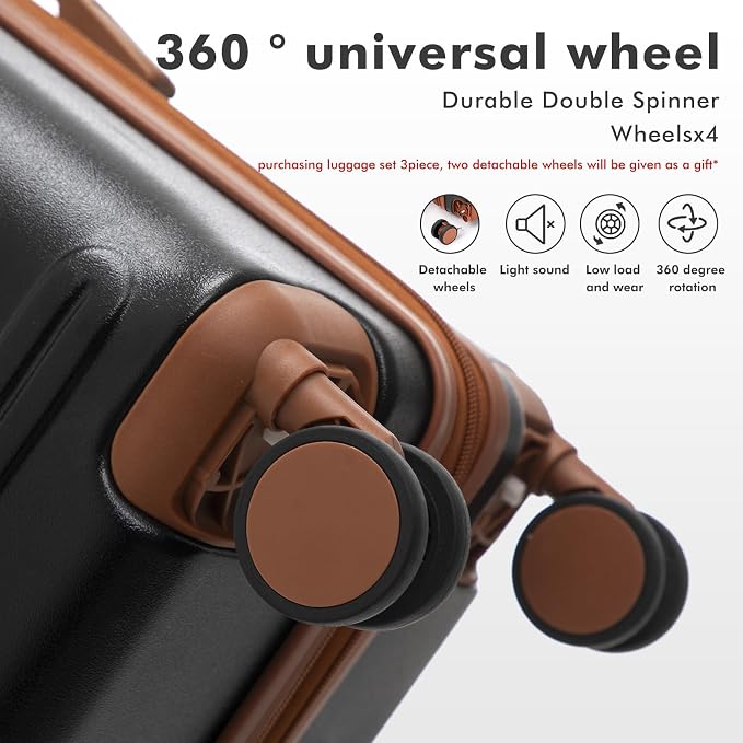 luggage sets 3 Piece with Spinner Wheel, 100% PC Material Lightweight Durable - Image 7