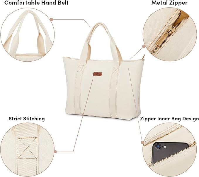 AW BRIDAL Monogram Canvas Tote Bag - Image 4