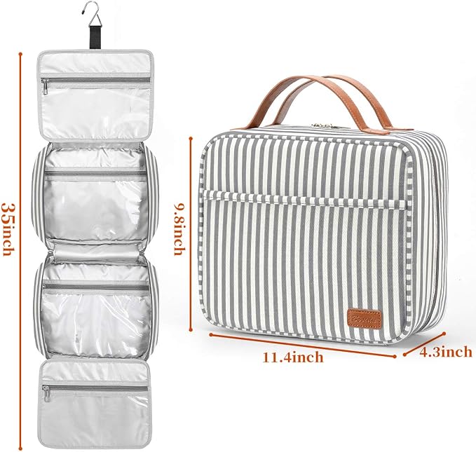 Hanging Travel Toiletry Bag, Large Capacity Cosmetic Travel Toiletry Organizer - Image 3