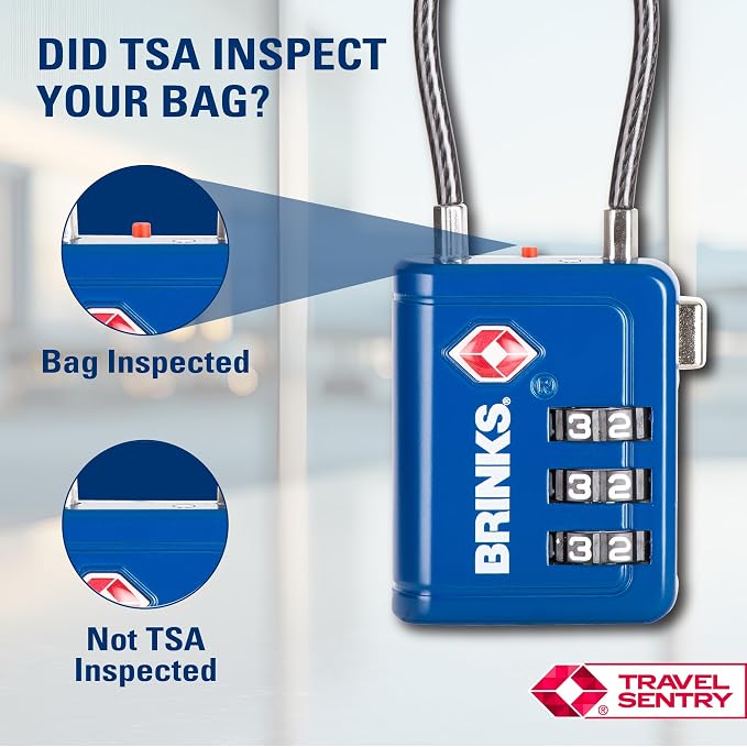 Brinks TSA Accepted Indicator Luggage Lock, 2.5 inch Long Shackle, New More - Image 2