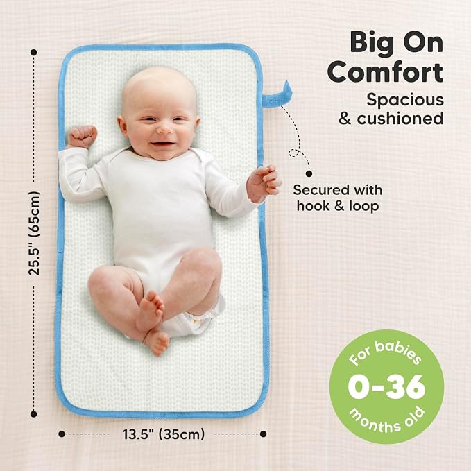 KeaBabies Portable Diaper Changing Pad, Easy Wipe Clean - Image 3