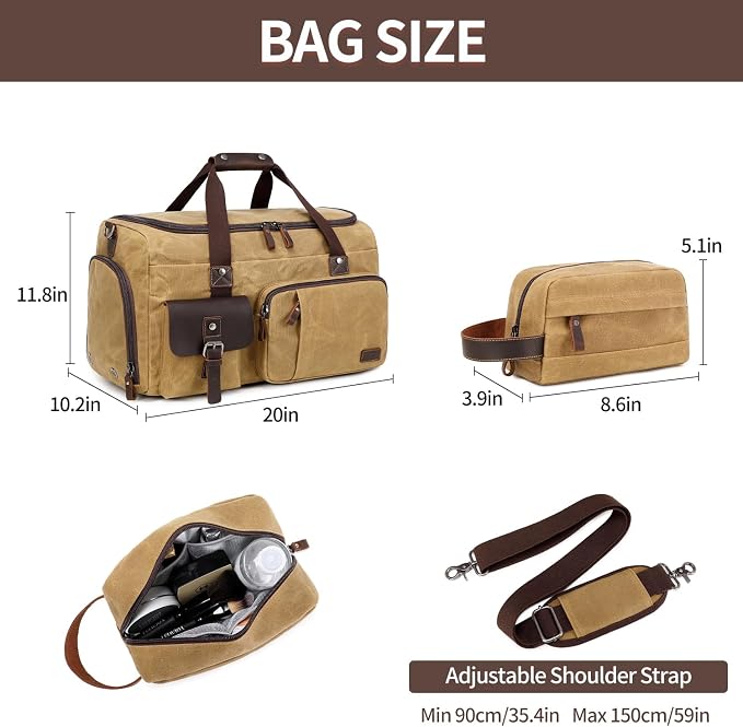Travel Duffle Bag Weekender Bag - Image 5