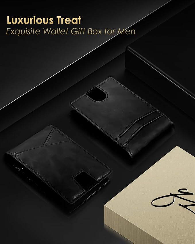 Wallet for Men - RFID Blocking Bifold Slim Minimalist Credit Card Holder Pop Up - Image 6