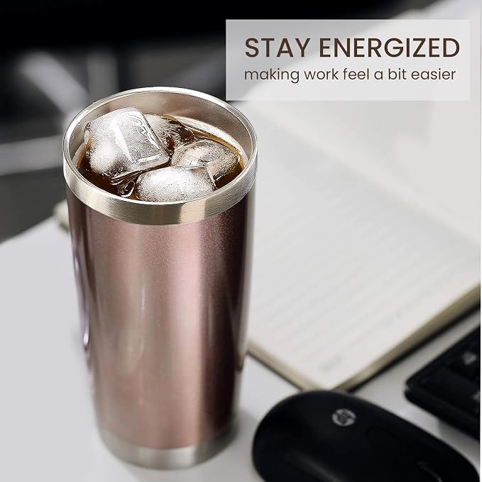 MEWAY 20oz Tumbler 2 Pack Double Wall Vacuum Insulated Travel Mug Bulk - Image 4
