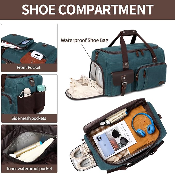 Travel Duffle Bag Weekender Bag - Image 3