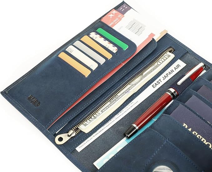 CONTACTS Full Grain Leather Family Passport Holder - Image 6