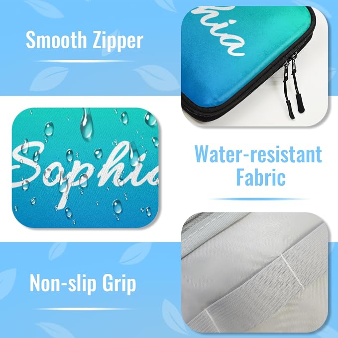 Personalized Electronics Organizer Travel Case Custom Name Cord Storage Bag - Image 5