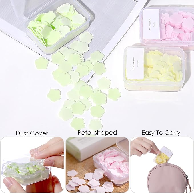 300pcs Portable Hand Washing Soap Sheets, Scented Mini Soap Sheets, Disposable - Image 3