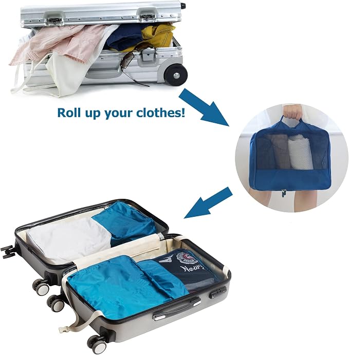 DoubleTrip Packing Cubes for Suitcases Carry on Luggage Organizer 6 Set Travel - Image 7