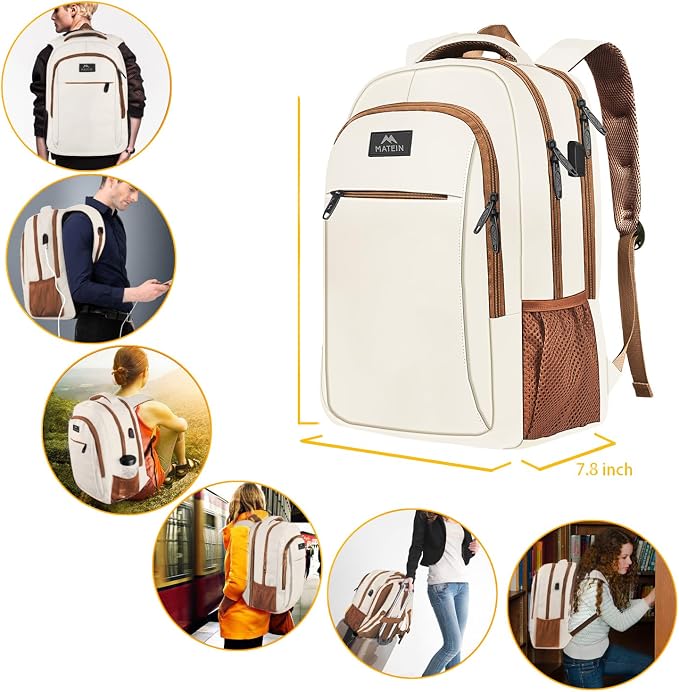 MATEIN 15.6inch Travel Laptop Backpack, Cute Anti Theft Slim Sturdy Laptops - Image 3