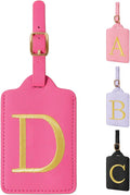 Personalized Initial Rose Red Leather Cute Luggage Tags by izuzta