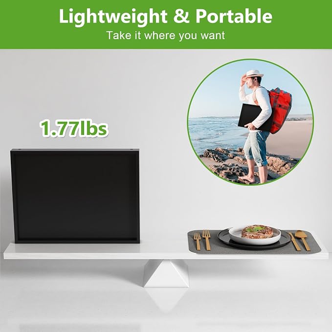Bed Tray Table with Folding Legs, Bamboo Breakfast in Bed - Image 4